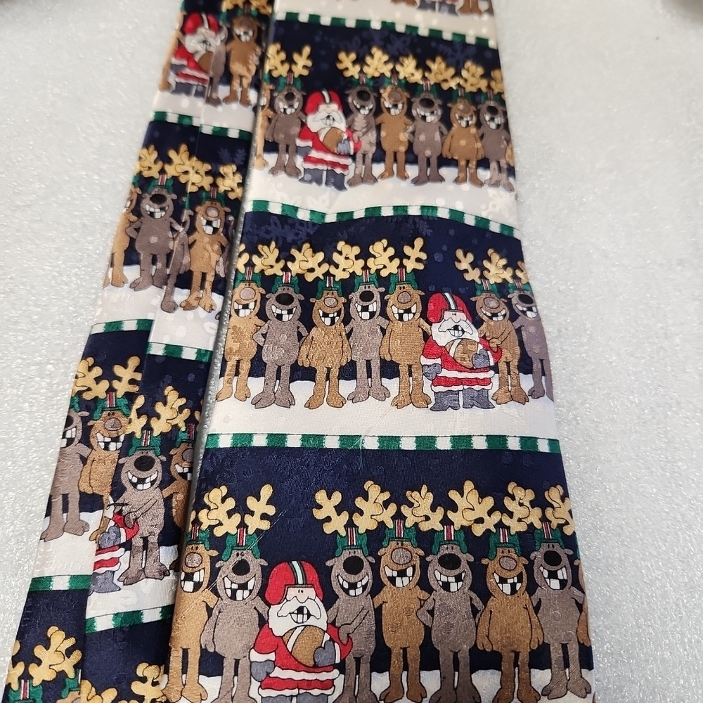 American Greetings Holiday Tie with Santa and Reindeer